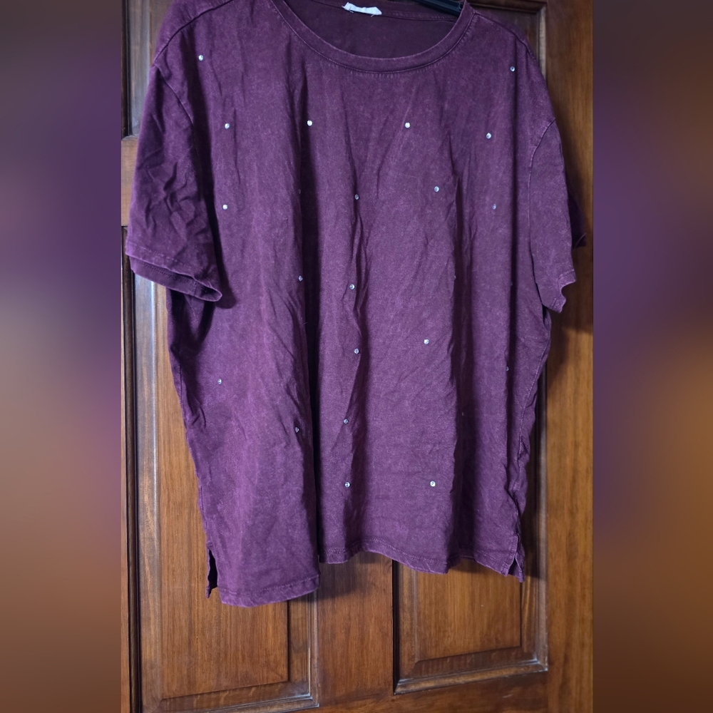 edge Women's Burgundy Top 2X